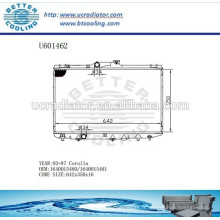 RADIATEUR 93-97 Pour TOYOTA 1640015480/1640015481 COROLLA Fabricant Et Vente Directe!